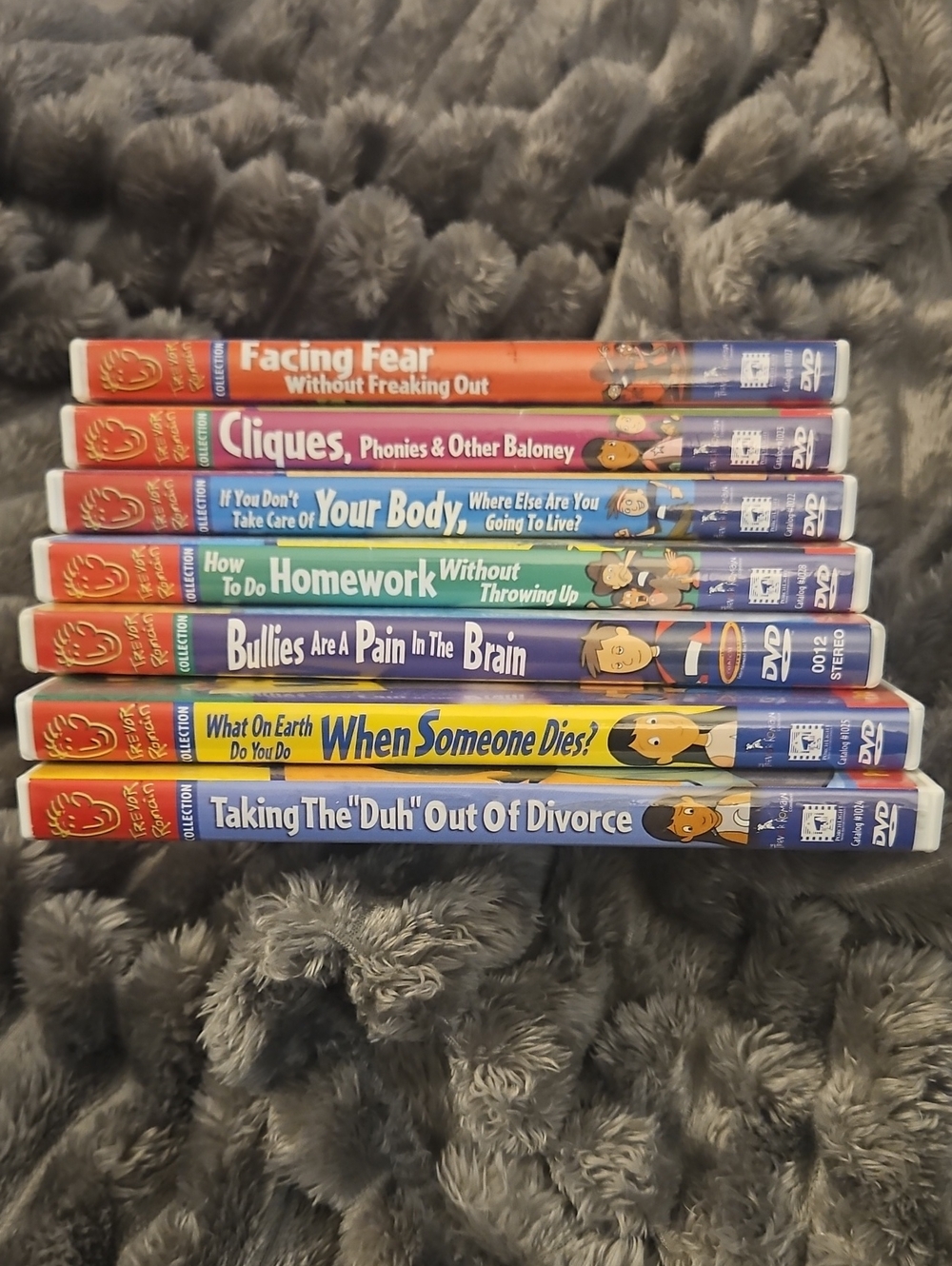 Kids Educational DVD Set – Humorous Life Lessons in Blue, Purple & Red